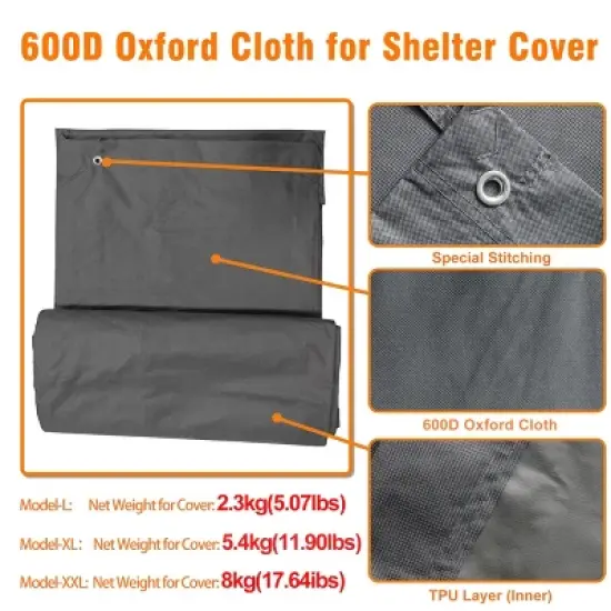 Artloge New Upgraded Extra Large Metal Chicken Coop Walk-in Poultry Cage Hen House with Rust-proof Tubes & Oxford Full Cover Top & High Entrance image {5}