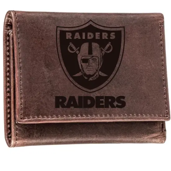 Evergreen Las Vegas Raiders Tri-Fold Wallet, Brown image {1}