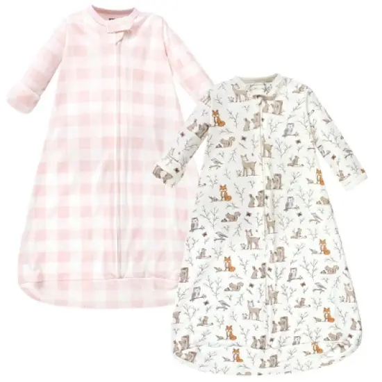 Hudson Baby Infant Girl Cotton Long-Sleeve Wearable Sleeping Bag, Sack, Blanket, Enchanted Forest image {7}
