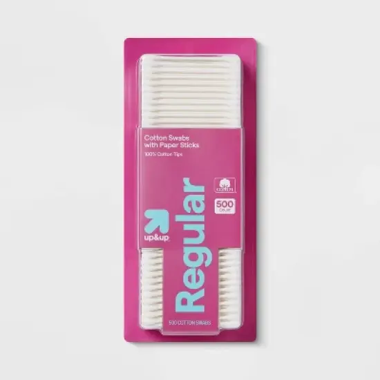 Regular Cotton Swabs Paper Sticks - 500ct - up&up&trade; image {4}