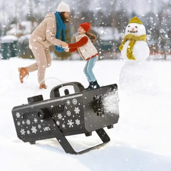 VEVOR Snow Machine,650W Handheld/Hanging Fake Snow Maker, Snowmaking Machine with Portable Handle,Outdoor & Indoor Artificial Snowflake Maker, Black image {1}