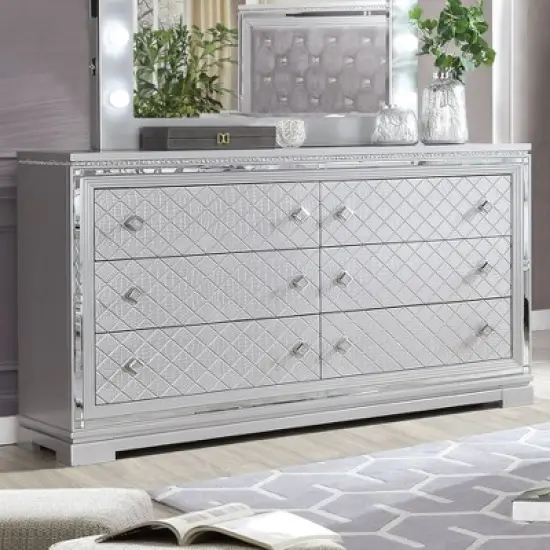 5pc Eastern King Tenaya Bedroom Set Silver/Gray - HOMES: Inside + Out image {5}