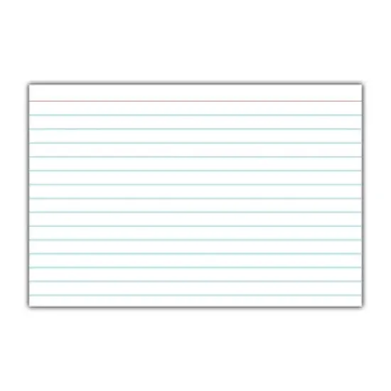 C-Line&reg; Index Cards, 4" x 6", White, Ruled, 50 Per Pack, 10 Packs image {4}