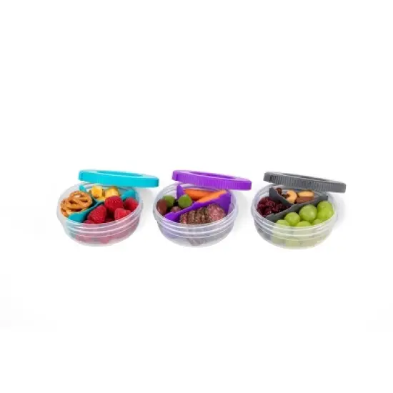 SnapLock Snack Stack Food Storage Container - Clear - 3pk image {4}