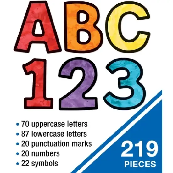 Carson Dellosa Education 4in Watercolor Combo Pack Bulletin Board Letters (219 pieces) image {3}