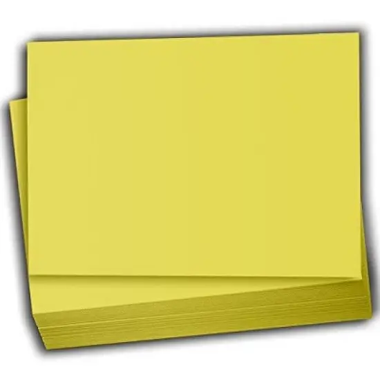 Hamilco Colored Scrapbook Cardstock Paper 5x7 Card Stock Paper 65 lb Cover 100 Pack (Fresh Lemon) image {5}
