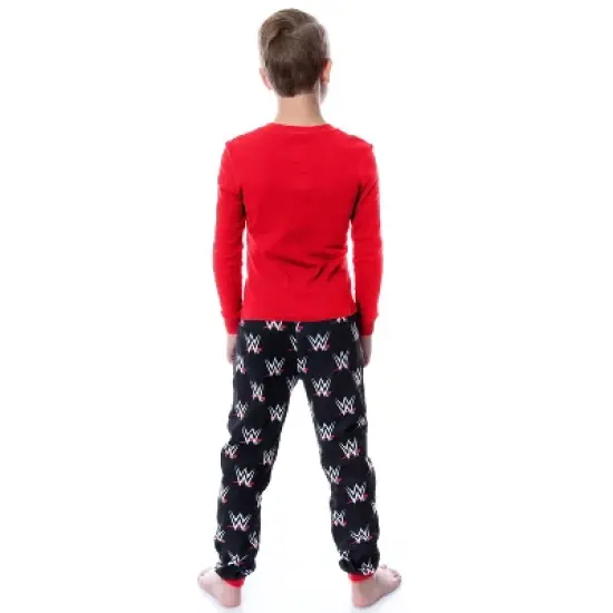 WWE Boys' Wrestling Champion Belt Jogger Costume Sleep Pajama Set Multicolored image {3}