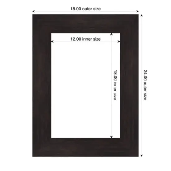 Amanti Art Furniture Espresso Framed Dry Erase Magnetic Board image {4}