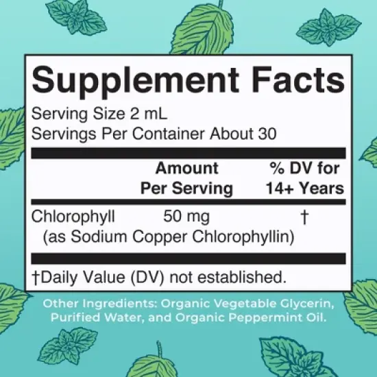 MaryRuth's Chlorophyll Drops, Peppermint, 2 oz image {2}