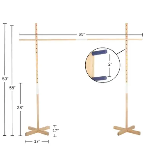Hey Play Wooden Limbo Game for Kids and Adults image {3}
