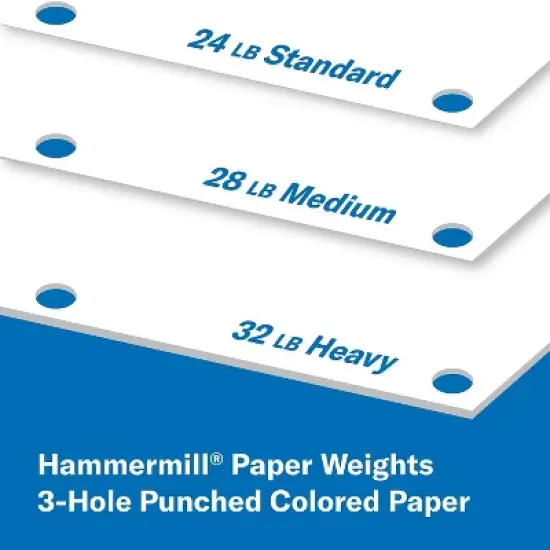 Hammermill Copy Plus Copy Paper 3-Hole Punch 92 Brightness 20lb Ltr White 500 Shts/Rm 105031 image {7}