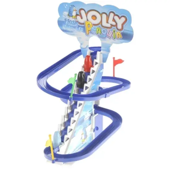 Ready! Set! Play! Link Jolly Penguin Ultimate Ice Race Slide Playset - Blue image {1}