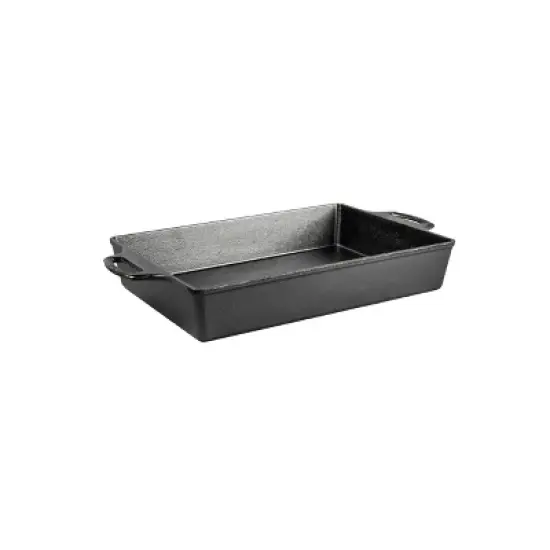 Lodge 6.4qt Cast Iron Baking Casserole Black: Rectangle Casseroles Dish, Hand Wash, 16.5" Depth, 7.25 lbs image {5}