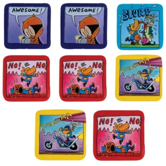 Dog Man Theme Comic Erasers (8 Pack) - Fun for Erasing Classroom Rewards image {4}