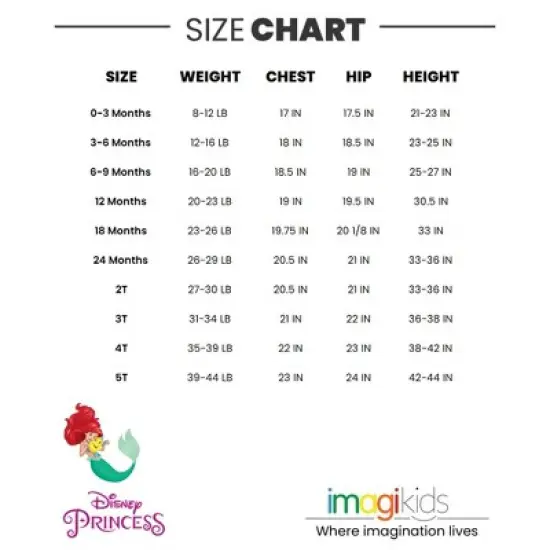 Disney Princess Rapunzel Ariel Belle Jasmine Aurora Baby Girls Snap Romper and Headband Newborn to Toddler image {5}