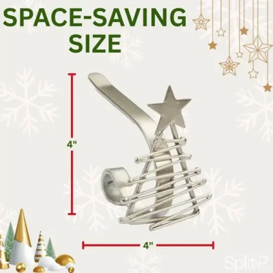 Split P Christmas Tree Stocking Hanger - Set of 2 image {1}