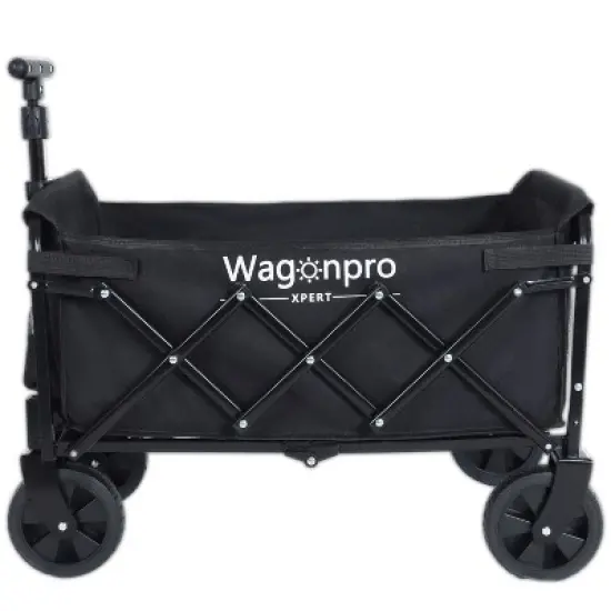 Expandable Dual-Layer Utility Wagon with 100% Extra Space - Grocery CartBlack image {4}