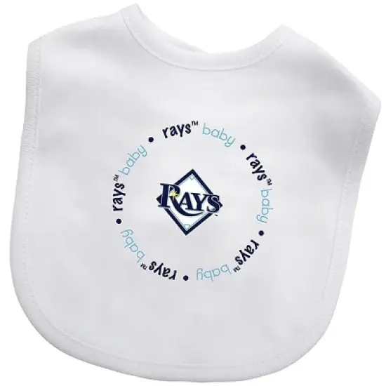 Baby Fanatic 2 Piece Bid and Shoes - MLB Tampa Bay Rays - White Unisex Infant Apparel image {1}
