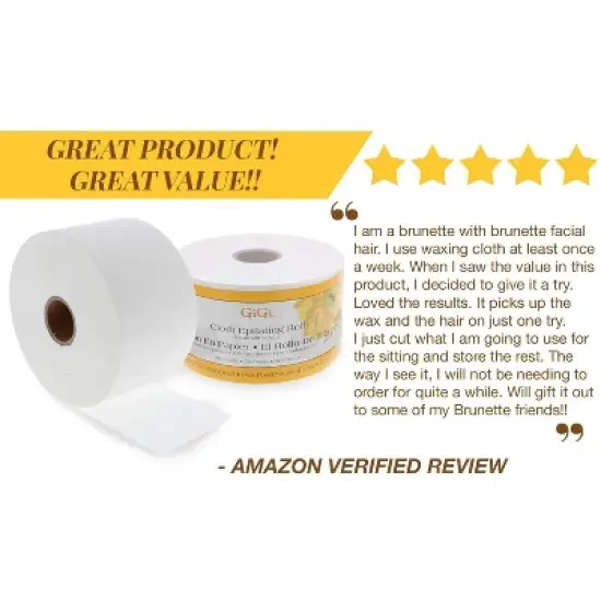 GiGi Cloth Epilating Roll - 50 Yards (PACK OF 2) image {2}