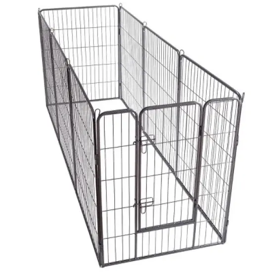 Tangkula 40" 8 Metal Panel Heavy Duty Pet Playpen Dog Exercise Pen Cat Fence Safety Gate image {5}