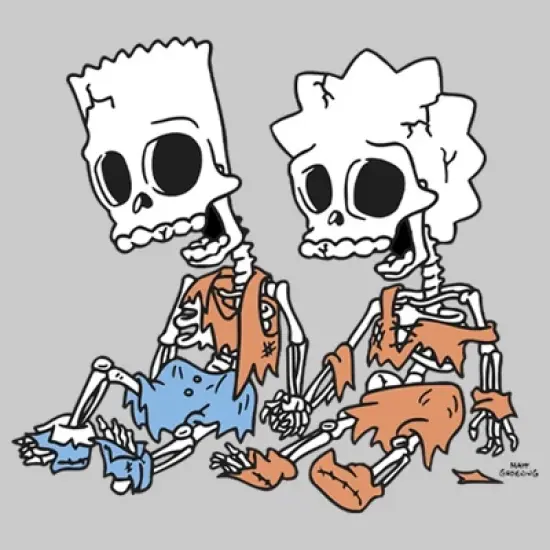 Men's The Simpsons Skeleton Bart and Lisa Sweatshirt image {1}