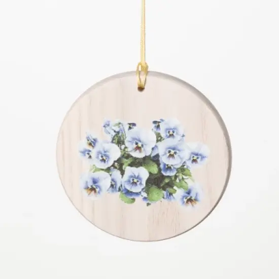 Woodstock Chimes Flower Wind Chime Purple Pansy 22" image {1}