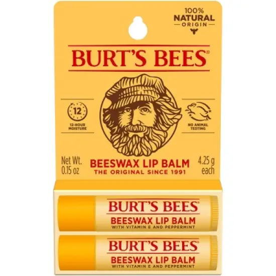 Burt's Bees Lip Balm - Beeswax - 2pk/0.30oz image {7}