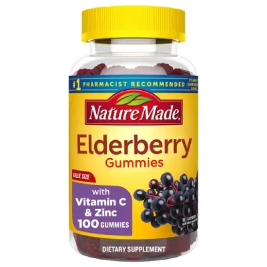 Nature Made Elderberry with Vitamin C and Zinc for Immune Support Gummies - Raspberry image {13}