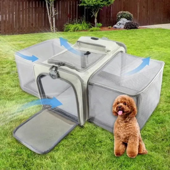 Unique Bargains Expandable Airline Approved Cat Carrier 1 Pc image {5}