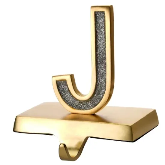 3pc 5" Silver Sparkle "JOY" Stocking Holders - National Tree Company image {3}