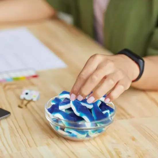 Funtasty Blue Sharks Gummy Candy, Blue Raspberry Marshmallow Flavor - 11-Ounce Bag image {4}