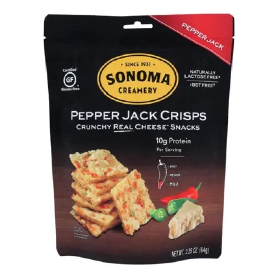 Sonoma Creamery Pepper Jack Crisps - Case of 12/2.25 oz image {1}