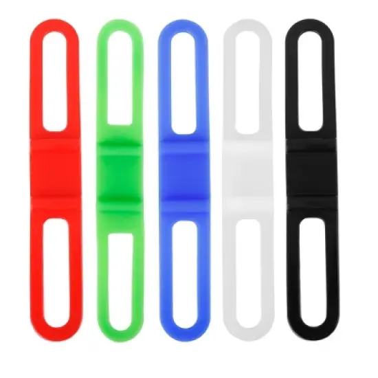 Unique Bargains Bike Silicone Mount Band Cycling Bicycle Strap Replacement 5 Pcs image {3}