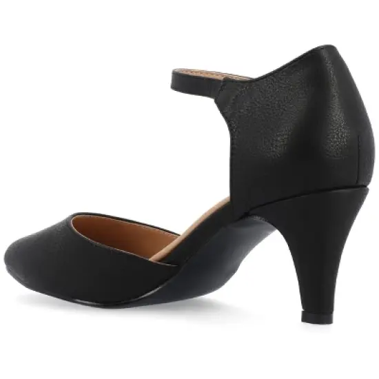 Journee Collection Womens Bettie Tru Comfort Foam Almond Toe Mid Heel Pumps image {6}
