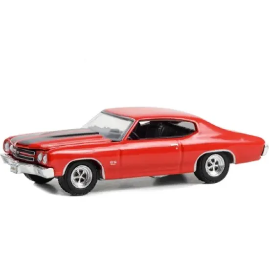 1969 Chevrolet Chevelle SS Red with Black Stripes "Woodward Dream Cruise" Series 1 1/64 Diecast Model Car by Greenlight image {1}
