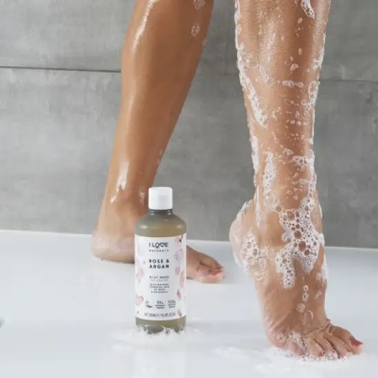 I Love Cosmetics Naturals Body Wash - Rose and Argan - 16.9 oz Body Wash image {2}