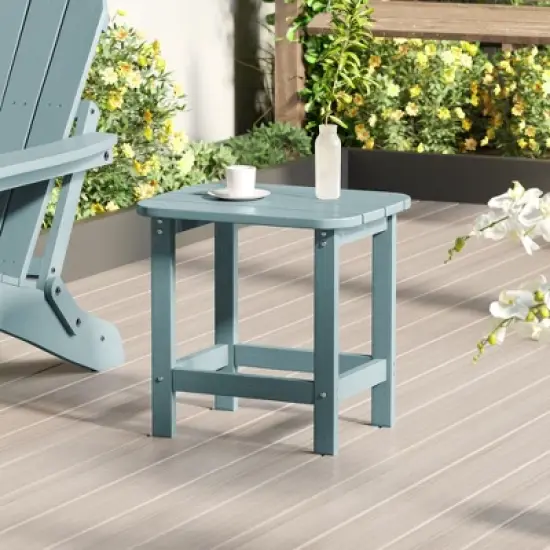 Sonkuki Patio HIPS Adirondack Side Table, Outdoor Square End Table image {12}