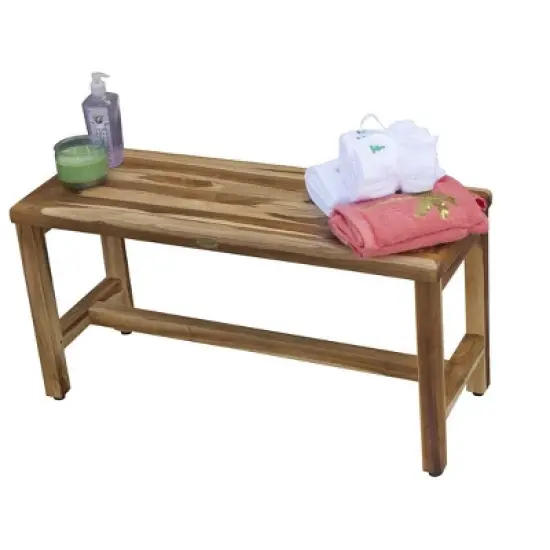 EcoDecors&reg; Eleganto&reg; 36" Teak Wood Shower Bench in EarthyTeak Finish image {5}