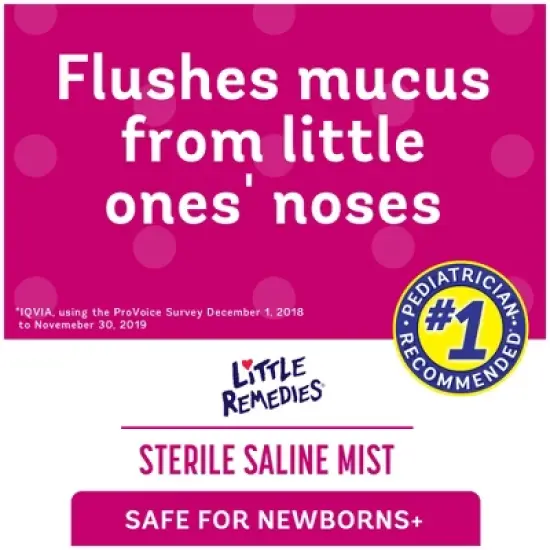 Little Remedies Saline Nasal Mist for Babies Stuffy Noses - 3 fl oz image {2}