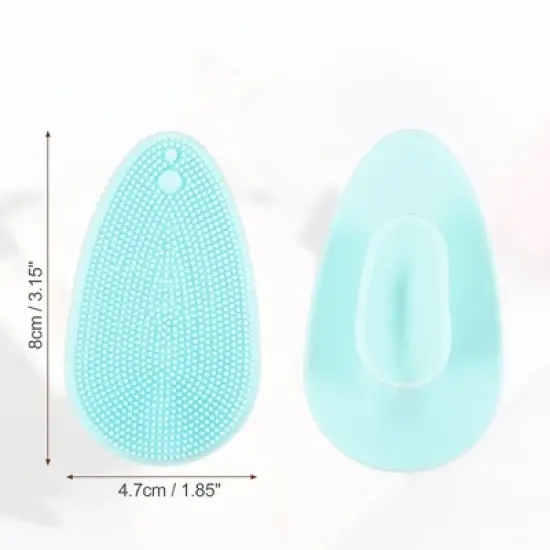 Unique Bargains Soft Plastic Silicone Cleansing Mask Brush Pink Blue 6Pcs image {2}
