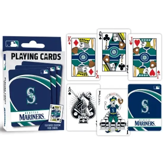MasterPieces Officially Licensed MLB Seattle Mariners Playing Cards - 54 Card Deck for Adults image {3}