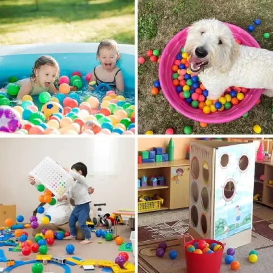 TopComfy Baby and Toddler Learning Toy Ball Pit Balls Safe Durable Play Balls for for Indoor Outdoor Play, Purple, 2.2"*2.2"*2.2" image {3}