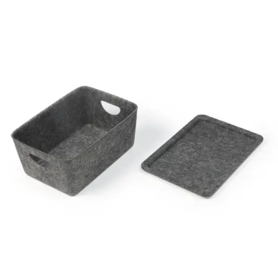 Felt Storage with Lid Charcoal - Bullseye's Playground&trade; image {1}