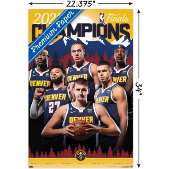 Trends International NBA Denver Nuggets - 2023 NBA Finals Champions Unframed Wall Poster Prints image {2}