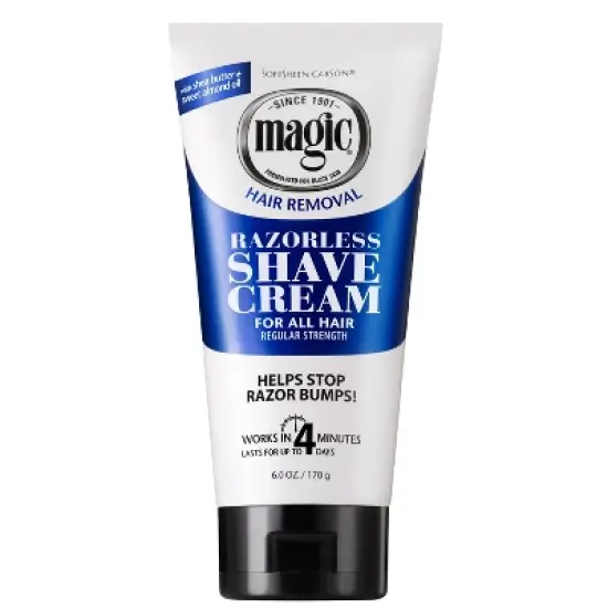 Magic Razorless Shaving Cream for Hair Removal, Normal Beard Maintenance, Depilitory Cream - 6oz image {11}