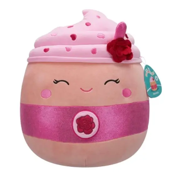 Squishmallows 14" Rosewater Latte Stuffed Animal: Food-Inspired Polyester Plush Toy image {8}