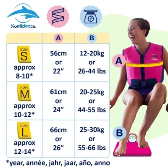 Konfidence Youth Learn to Swim Buoyancy Jacket in Blue image {1}