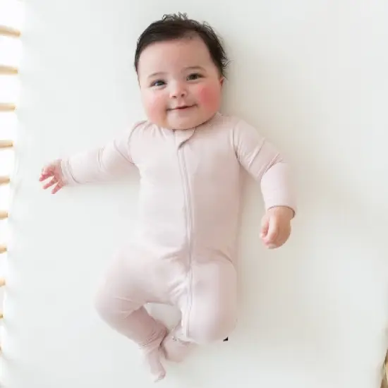 Kyte Baby Zippered Footie in Blush image {1}
