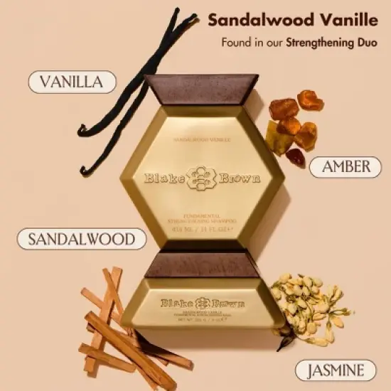 Blake Brown Fundamental Strengthening Mask - Sandalwood Vanille &ndash; Warm Vanilla Fragrance - 8 fl oz image {3}