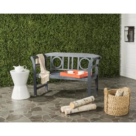Moorpark 2 Seat Bench - Outdoor - Safavieh image {1}